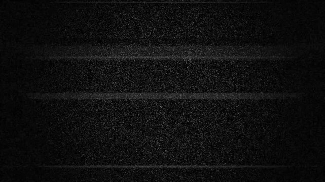 Abstract static noise lines moving across dark background with subtle light flares