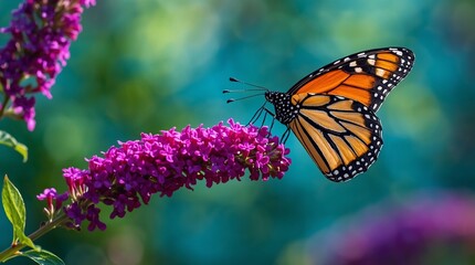 Obraz premium Monarch Butterfly ai generative