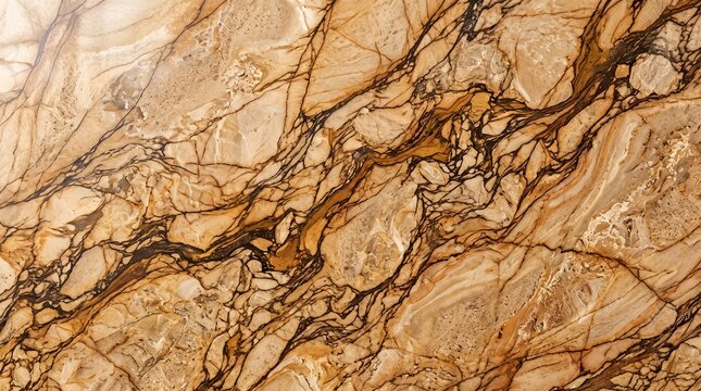 Natural Brown Marble Stone Texture Background with Veins