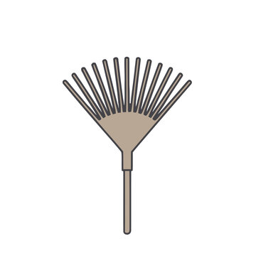 Fan rake isolated on transparent background