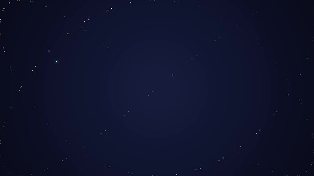 Happy Birthday Space Theme Animation with Planet and Stars.