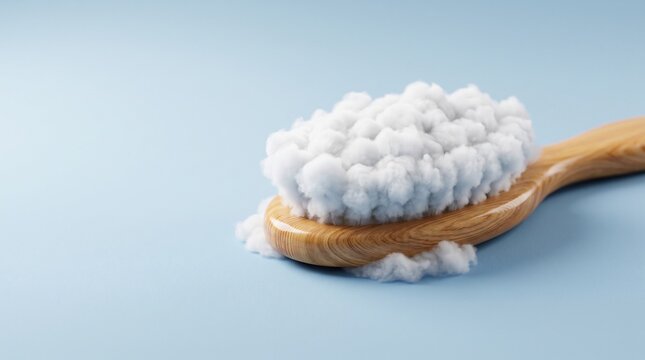Body brush with clouds instead of bristles