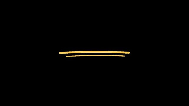 Animated Gold Double Underline Lower Third Title Element