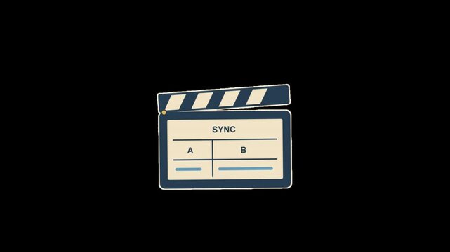 Animated Film Clapperboard Clapping Motion Graphic