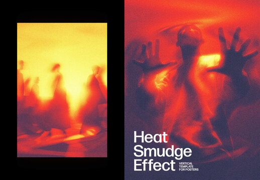Vertical Heat Map Effect For Poster And Print Design