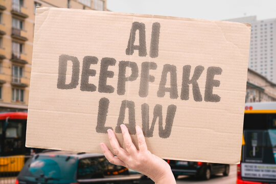 "AI deepfake law" New law bans fake explicit media. AI. DEEPFAKE. LAW. BAN. MEDIA.