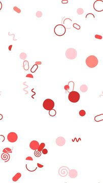 pattern organic red and pink abstract background with various shapes