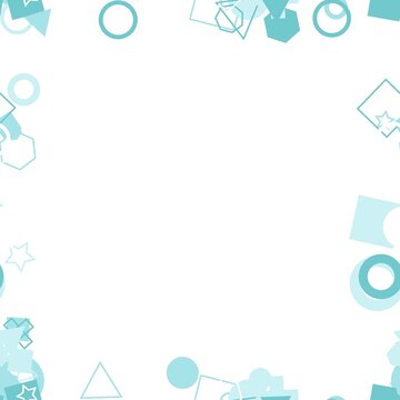 pattern geometric square Abstract Geometric Shapes Background Pattern with Circles Squares Hexagons Stars and Triangles in Light Blue Tones