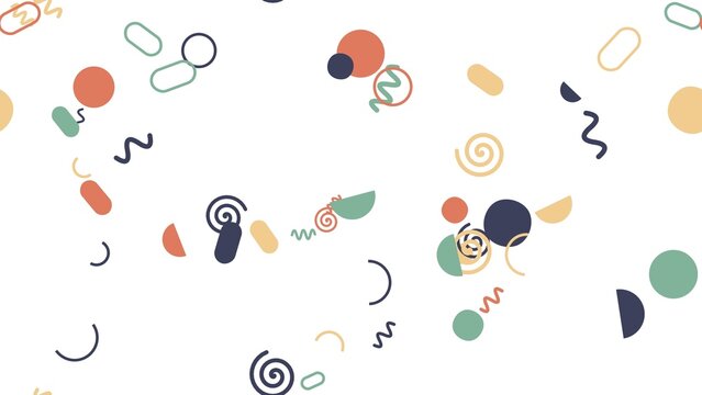 pattern organic horizontal colorful abstract shapes and symbols vector graphic