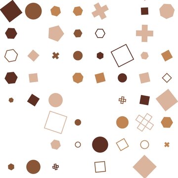 pattern grid square Abstract geometric shapes pattern seamless background brown beige colors modern design