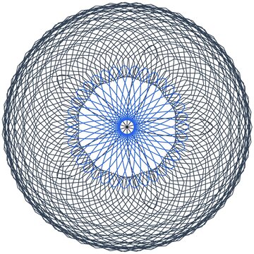 pattern guilloche square Intricate Geometric Spirograph Pattern Abstract Circular Design Blue and Dark Gray Lines