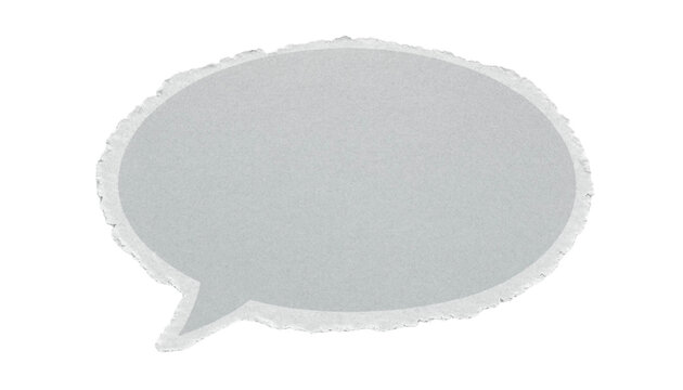 Colorful torn paper speech bubble for presentations