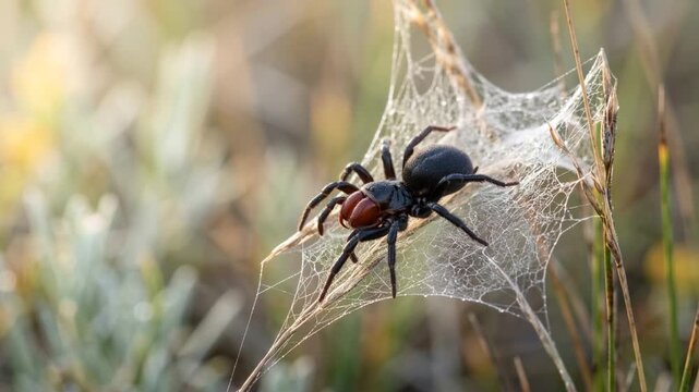 mouse spider close up at morning light in millstream chichester national park western australia video