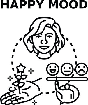 Smiling person fosters personal growth with a sprouting plant in their hand, while another individual evaluates feedback levels, indicating a journey towards contentment and well being
