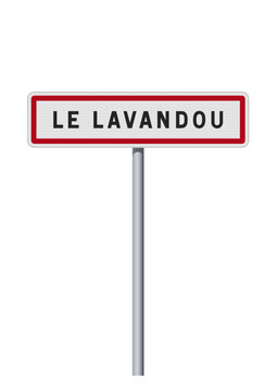 Panneau d'entr&eacute;e de la ville du Lavandou (Var) en vectoriel