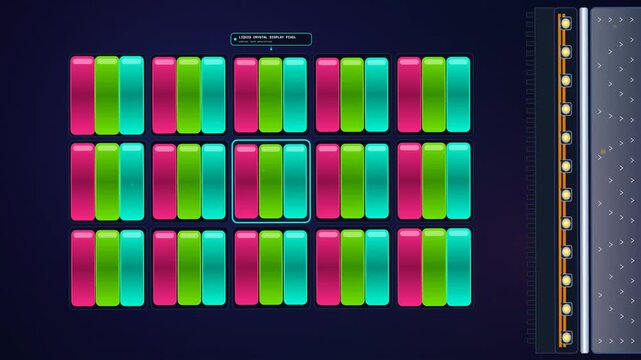 Technical 4K animation demonstrating the internal mechanism and components of a liquid crystal display pixel including ITO electrodes and RGB color matrix synthesis