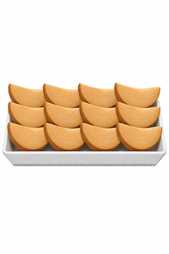 Vector illustration of sapodilla slices in a plate