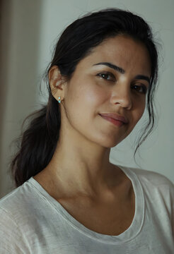 Natural beauty and wellness, portrait of a young woman with authentic skin texture and soft lighting for skincare and self care lifestyle branding