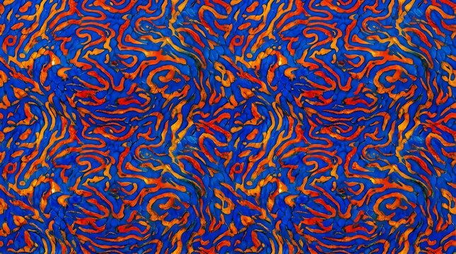 Seamless repeating pattern Mandarinfish skin and fine scale texture, vivid royal blue base color