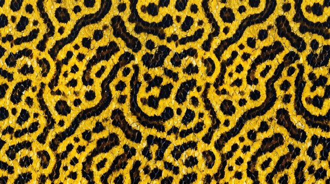 Seamless repeating pattern Harlequin Sweetlips fish scales and skin texture with golden yellow base