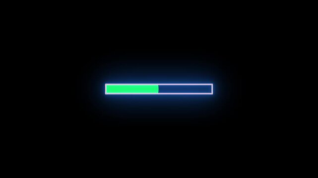 Loading Bar And  white data loading bar indicates animation,alpha channel.Pixel loading bar Animation video 4K