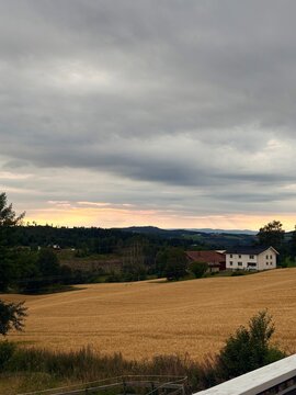 sunset over the valey