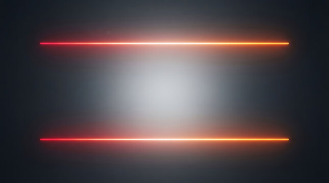 Two horizontal glowing neon lines against a dark background