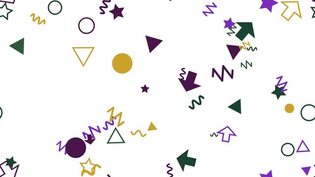 pattern confetti horizontal Colorful Confetti Vector Pattern with Triangles Circles and Stars for Celebration Design