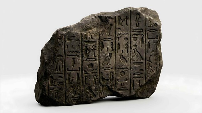 Ancient stone tablet bearing intricate hieroglyphic script, a profound testament to a bygone civilization's communication, artistry, and enduring legacy through time