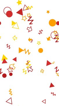 pattern confetti Colorful Abstract Geometric Shapes Falling Confetti Celebration Party Fun Festive Background Vector Illustration