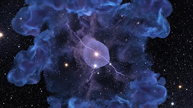 Electrified plasma droplet igniting and dissipating in deep space
