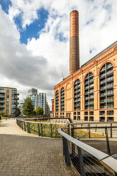 Built in Chelsea in 1904, it long supplied dedicated electricity to the London Underground.  The site has now been redeveloped as part of the Chelsea Waterfront  project. Shot 17 September 2026.