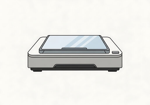 Modern flatbed document scanner for digital office archiving