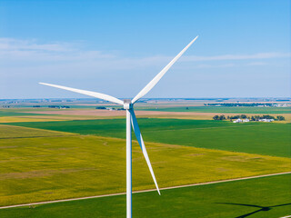 Obraz premium 63824-01216 Aerial of Wind Turbines Douglas Co. IL