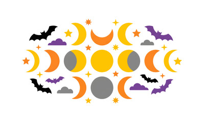 Obraz premium Halloween Abstract Decorative Vector Illustration