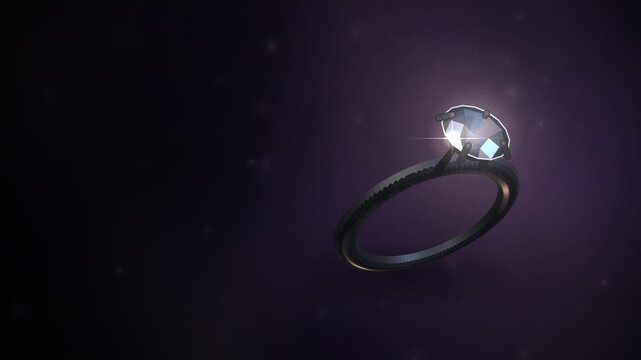 Diamond Ring Light Refraction Bloom Seamless Loop