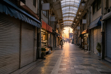 Fototapeta premium njapanese shopping arcade