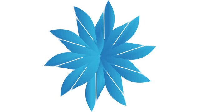 Blue windmill on a white background