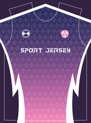 Modern purple and pink gradient sports jersey template design © OzanID