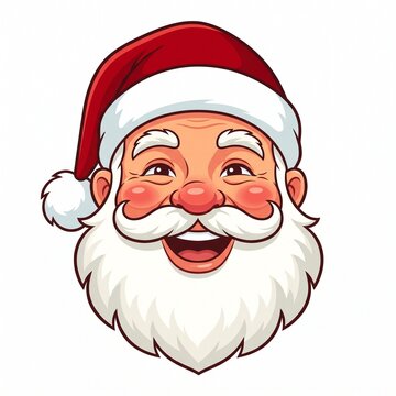 Cartoon Santa Face Expression