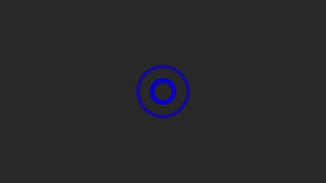 Blue color alpha Radio waves propagate outward on black background