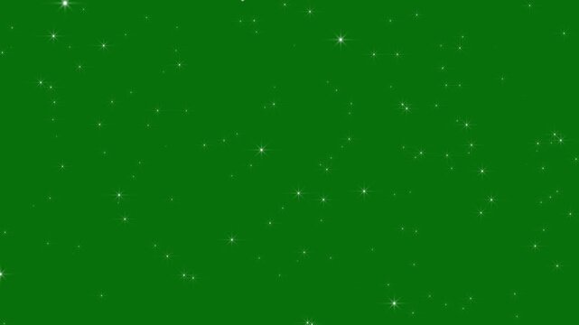 Twinkling stars animation shiny glowing stars, fairy twinkle stars on green screen, doodles style stars blinking. sparkle Star light effect, glowing twinkling glitter star. 4K loop