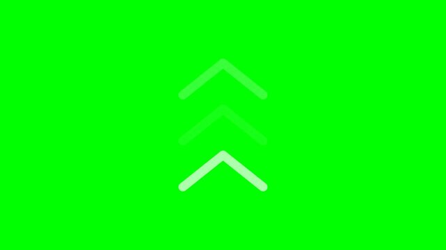 Minimalist white arrow icon pointing upwards on a vibrant green background.