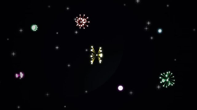 Abstract Cosmic Pyro Telemetry Loop Seamless Motion Loop 4K