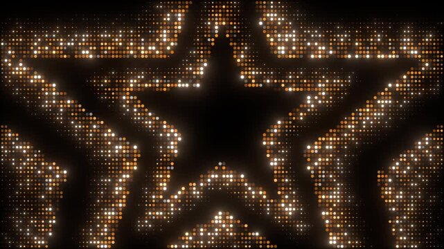 luxury gold star frame transparent glitter background