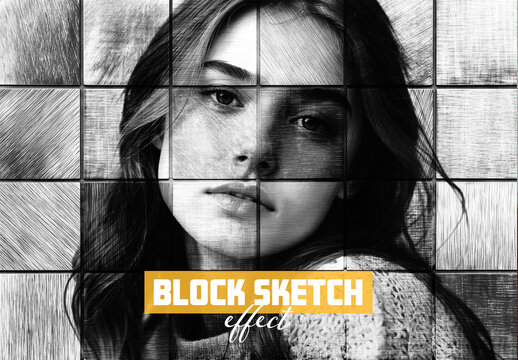 Block Sketch Photo Effect