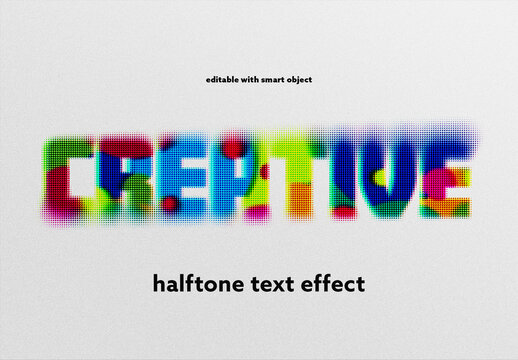 Multicolored  Halftone Text Effect