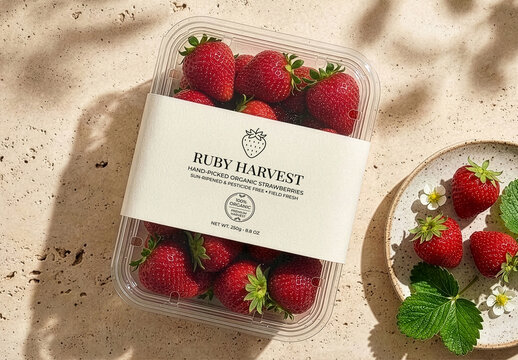 Strawberries Package Mockup