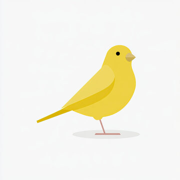 cute canary bird minimal flat vector design