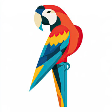 colorful vector illustration of a nfizix macaw parrot